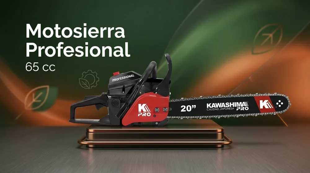 Motosierra profesional Kawashima PRO de 65 cc